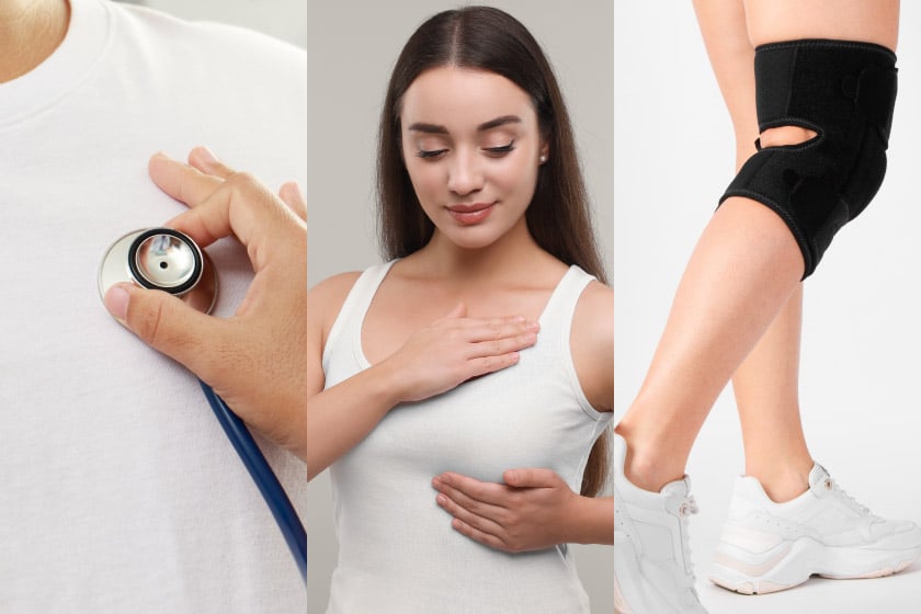 A person checks their health