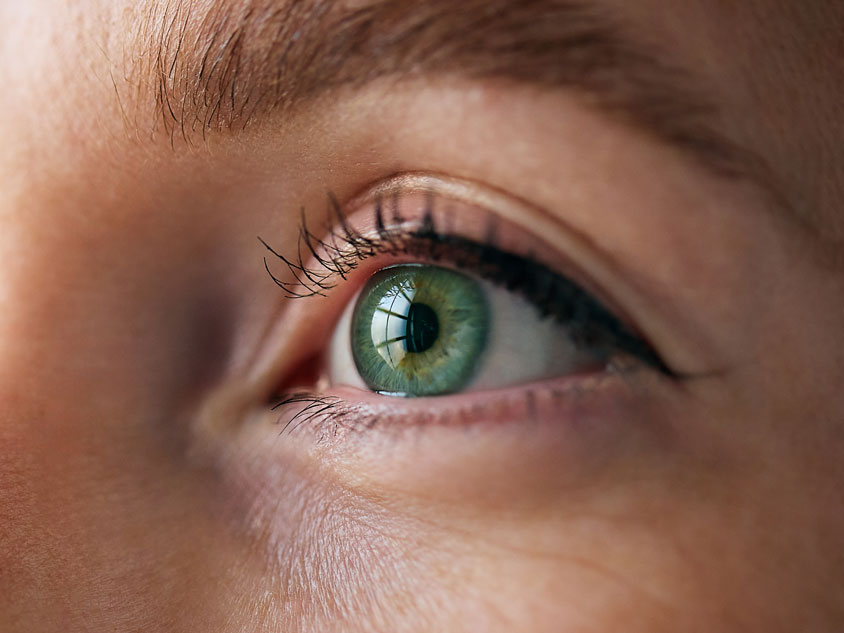 A blue eye